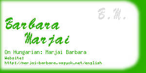 barbara marjai business card